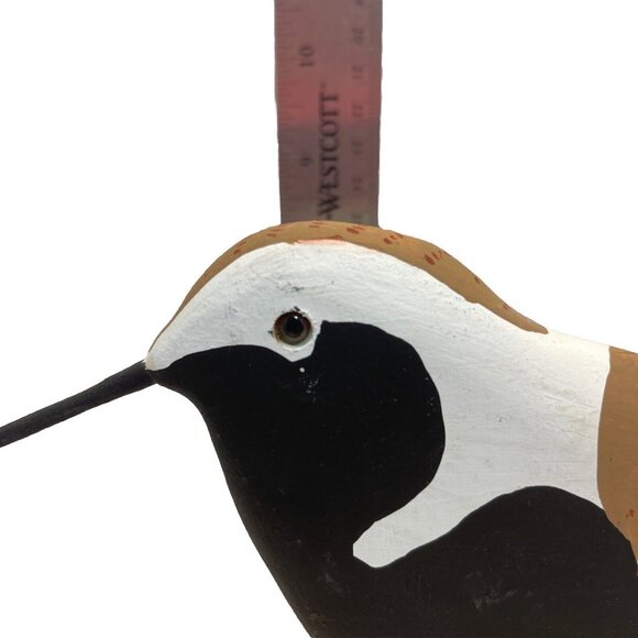 Hand Made Replica Wooden Sculpture Bird Plover Unsigned Black Bellied Plover - Picture 10 of 15